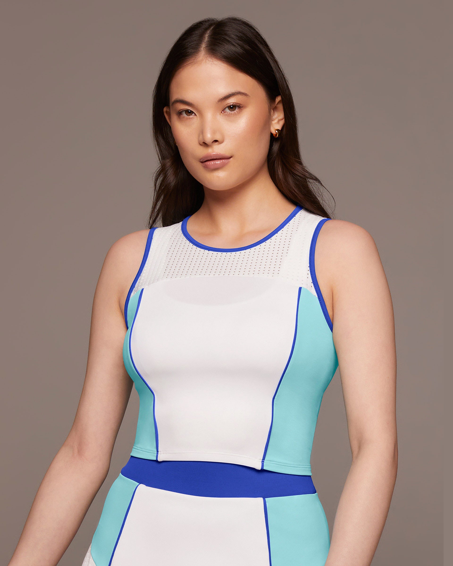 Electric Tank - White/Island Blue/Royal Blue