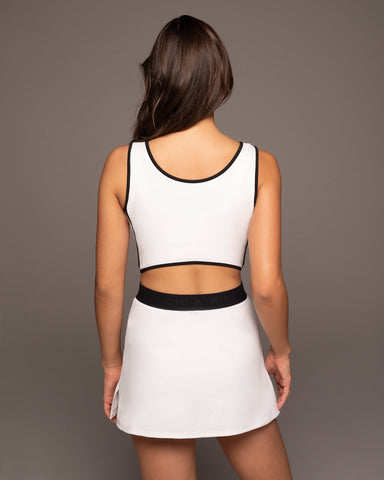 Flash Tennis Dress - White/Black