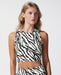 Mystic Tiger Print Bustier - Ivory Marble