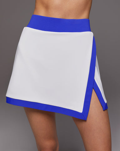 Rival Tennis Skirt W/ Shorts - White/Royal Blue
