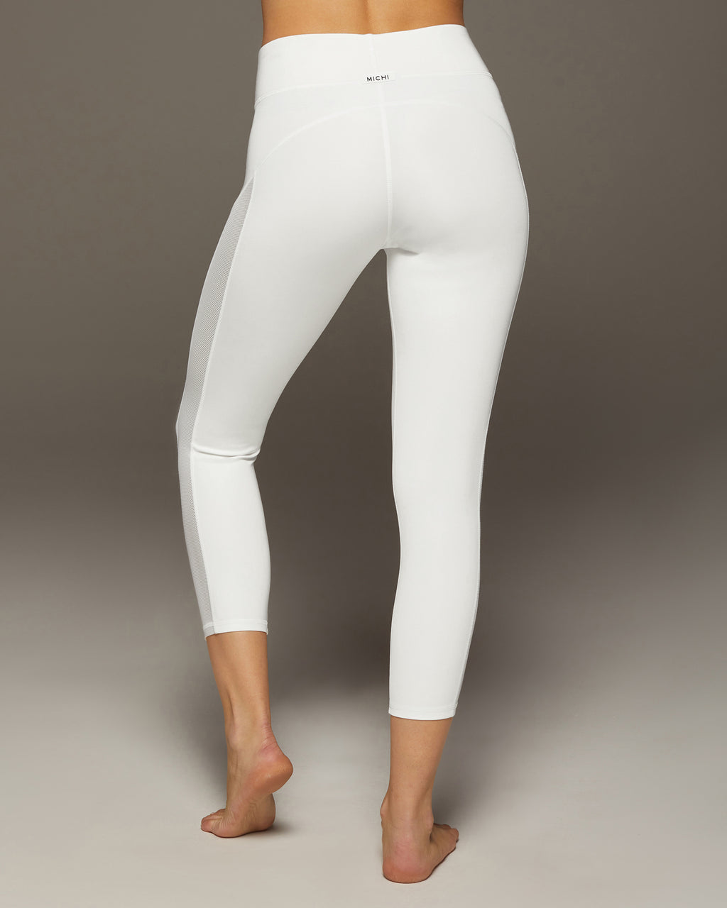 Stardust Crop Legging - White