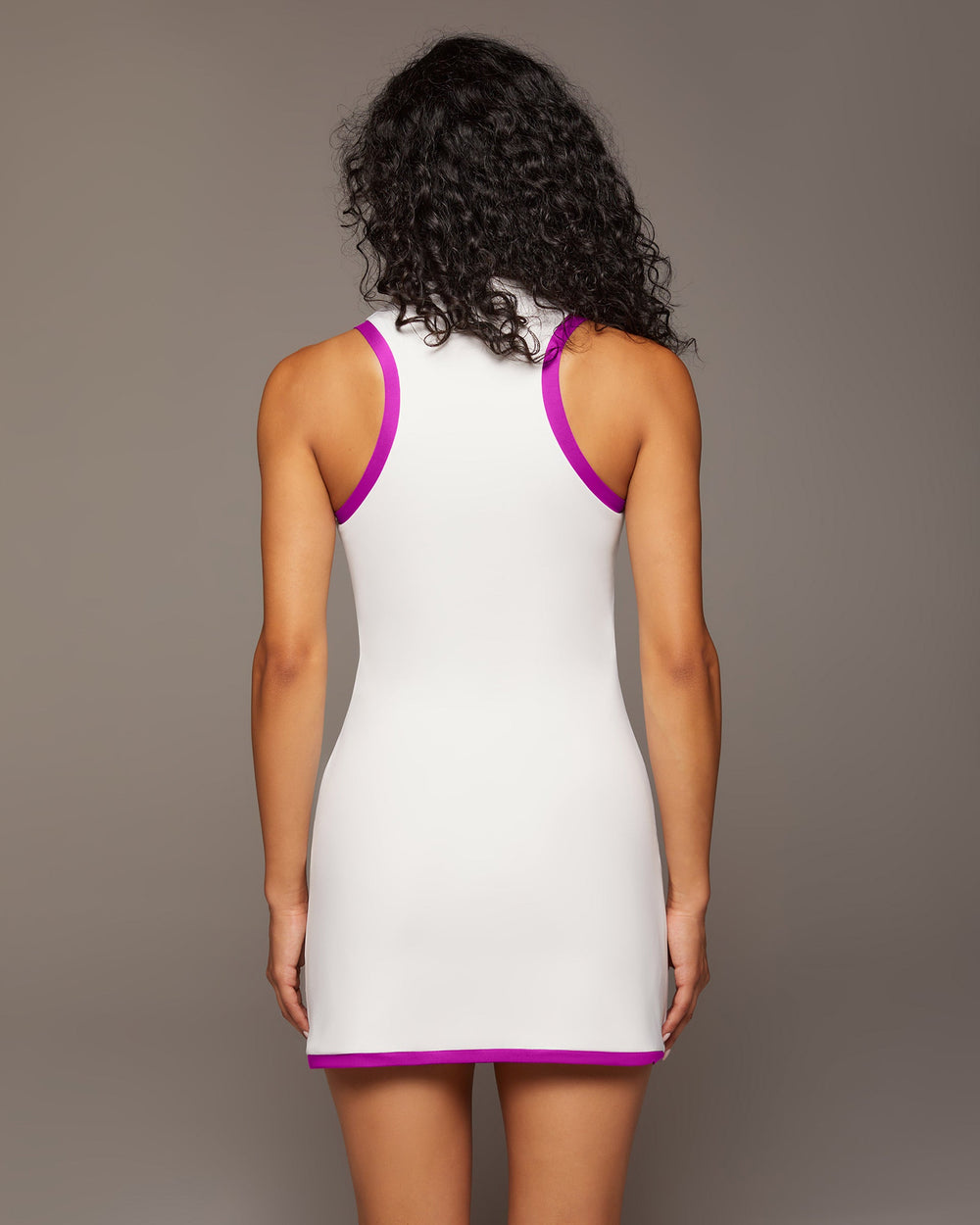 Splice Tennis Dress - White/Magenta