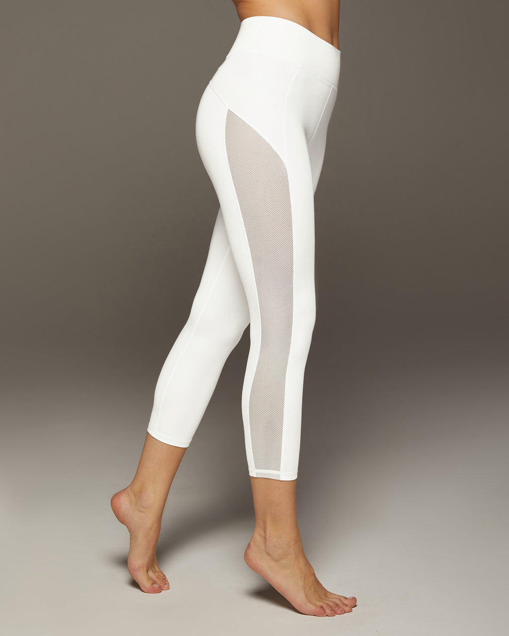 Stardust Crop Legging - White