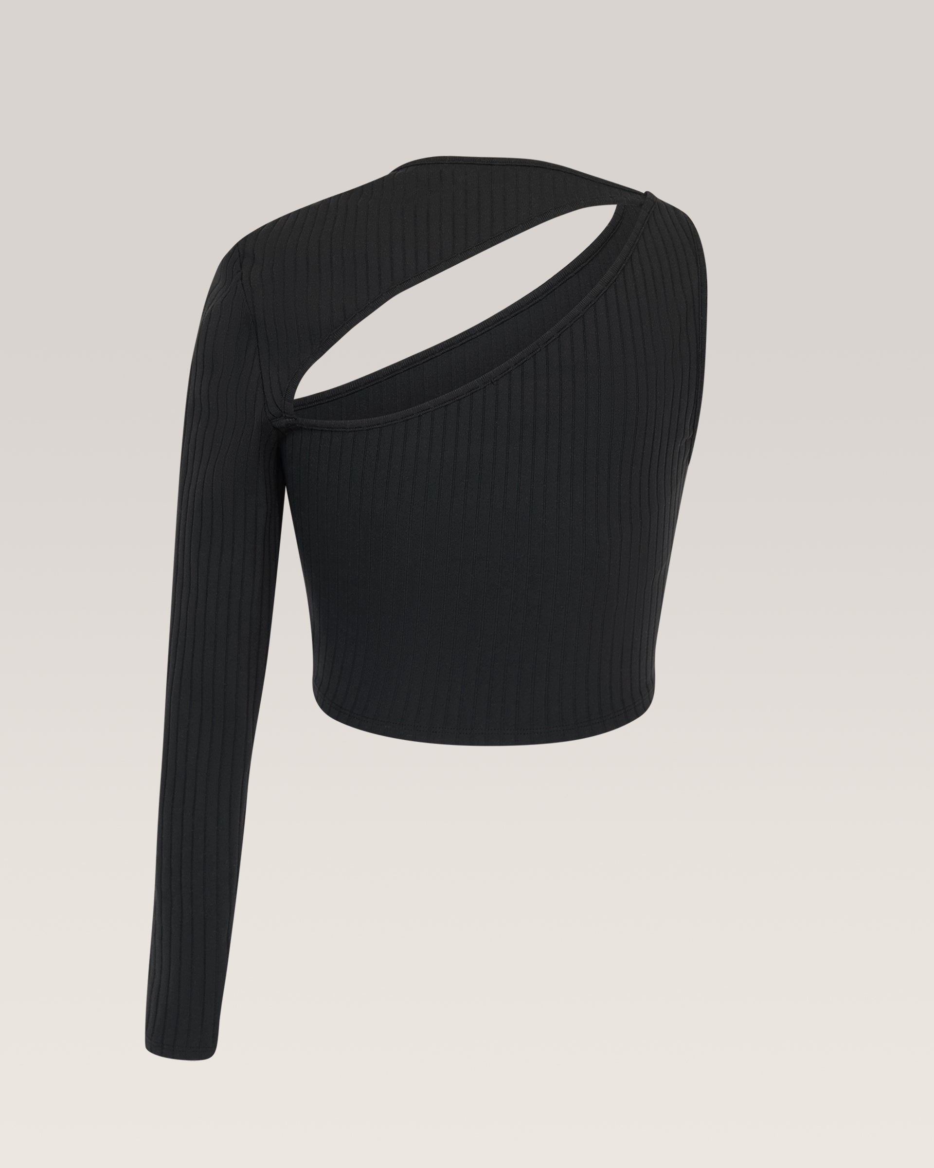 Tigress Long Sleeve Crop Top - Black