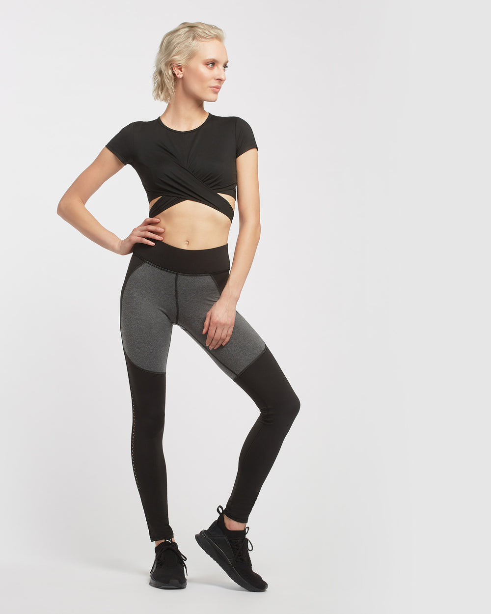 Barre Legging - Heather Grey